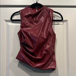 Elegant Burgundy Sleeveless Top